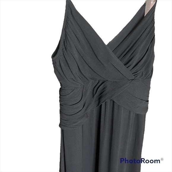 Theory Layna Black Silk Chiffon draped Dress Sz 4 - Picture 3 of 8